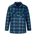 thumbnail image 4 of JUNWELL Men‘s Quilted Lined Jackets Plus Size Plaid Outerwear Fall Button Down Shirt Jacket Modern Fit Long Sleeve Outdoor Work Jacket, 4 of 6