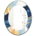 thumbnail image 2 of Designart 'Indigo Panel I' Miroir Moderne - Miroir Mural Ovale ou Rond - 24x36, 2 of 4