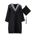 thumbnail image 1 of 1 Set Beautiful Fine Knitted Graduation Uniform Polyester Elegant Festive Touch Graduation Dress for Photography, 1 of 9