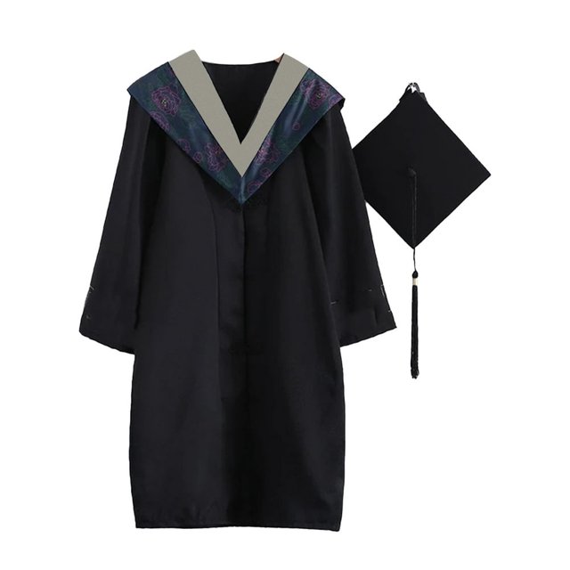 1 Set Beautiful Fine Knitted Graduation Uniform Polyester Elegant Festive Touch Graduation Dress for Photography