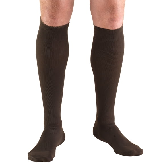Truform Knee High Dress Socks: 15 - 20 mmHg, Brown, Medium