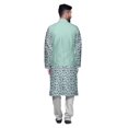thumbnail image 3 of Atasi Traditional Printed Kurta Churidar Pajama Set With Nehru Jacket For Men, 3 of 5