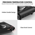 thumbnail image 3 of Cusimax Upgraded 1800W Double Electric Hot Plate,Induction Cooktop,Concealed Handle, Precise Temp Controls, Works with All Cookware & Easy to Clean, 3 of 7