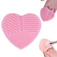 thumbnail image 4 of Love Heart Wash Cosmetic Brushes Cleaner Silicone Makeup Tool Cleaning Scrubber, 4 of 10
