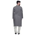 thumbnail image 3 of Atasi Designer Kurta Set For Boys Printed Long Kurta Pajama Summer Clothing, 3 of 4