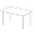 thumbnail image 4 of CorLiving Atwood 55" x 32" Cappuccino Stained Dining Table, 4 of 4