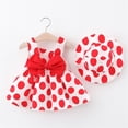 thumbnail image 2 of Robe Sans Manches pour Fillette, Robe Tutu pour Bébé, Robe d'Été pour Fille avec Chapeaux, Ensemble 2 Pcs, Robe de Fête pour Tout-Petit 90/10/9, 2 of 7