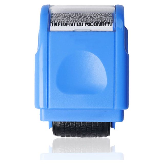 ruzhgo Confidential Roller Stamps Protection Personal Information Privacy Smear Theft Guard Ink Tools Security Rollers Blue Blue