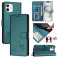 thumbnail image 2 of iPhone 12 Mini Case ,Cat PU Leather Crossbody Lanyard Strap RFID Magnetic Wallet Compatible with iPhone 12 Mini Cover, 2 of 5