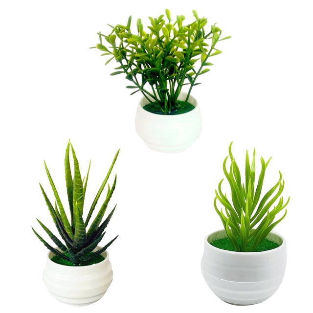 SIfdSeng Get it Fast 3 Mini Indoor Green Small Bonsai Potted Potted Green Home Decoration