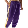 thumbnail image 3 of Pantalon de Survêtement pour Homme à Boutons-Pression Latéraux, Fente Haute, Bas Resserrés, Coupe Ample, Long, 3 of 8