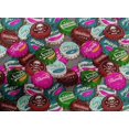 thumbnail image 5 of oneOone Popeline de Coton Marron Tissu Rétro Bouteille Soda Cap Robe Tissu Tissu Imprimé par la Cour 42 Pouces Large, 5 of 5