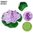 thumbnail image 2 of 18cm Artificial Water Lily Floating Lotus Flower Pond Aquarium Decor Multicolor, 2 of 8