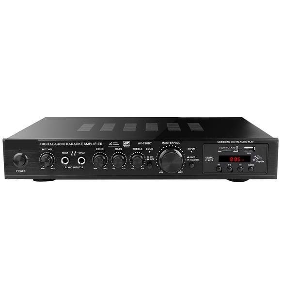 Home Amplifier Digital Auto AV HiFi Class Power Amplifiers Stereo Sound FM Radio Player Processor