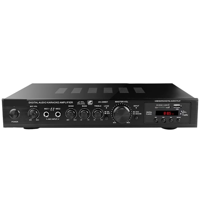 Home Amplifier Digital Auto AV HiFi Class Power Amplifiers Stereo Sound FM Radio Player Processor