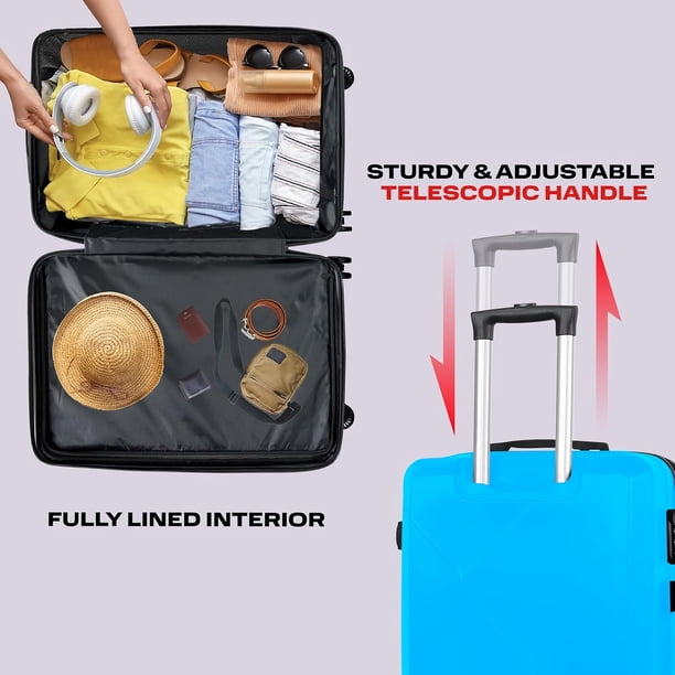 3-Piece ABS Hard Shell Luggage Set – 20/24/28