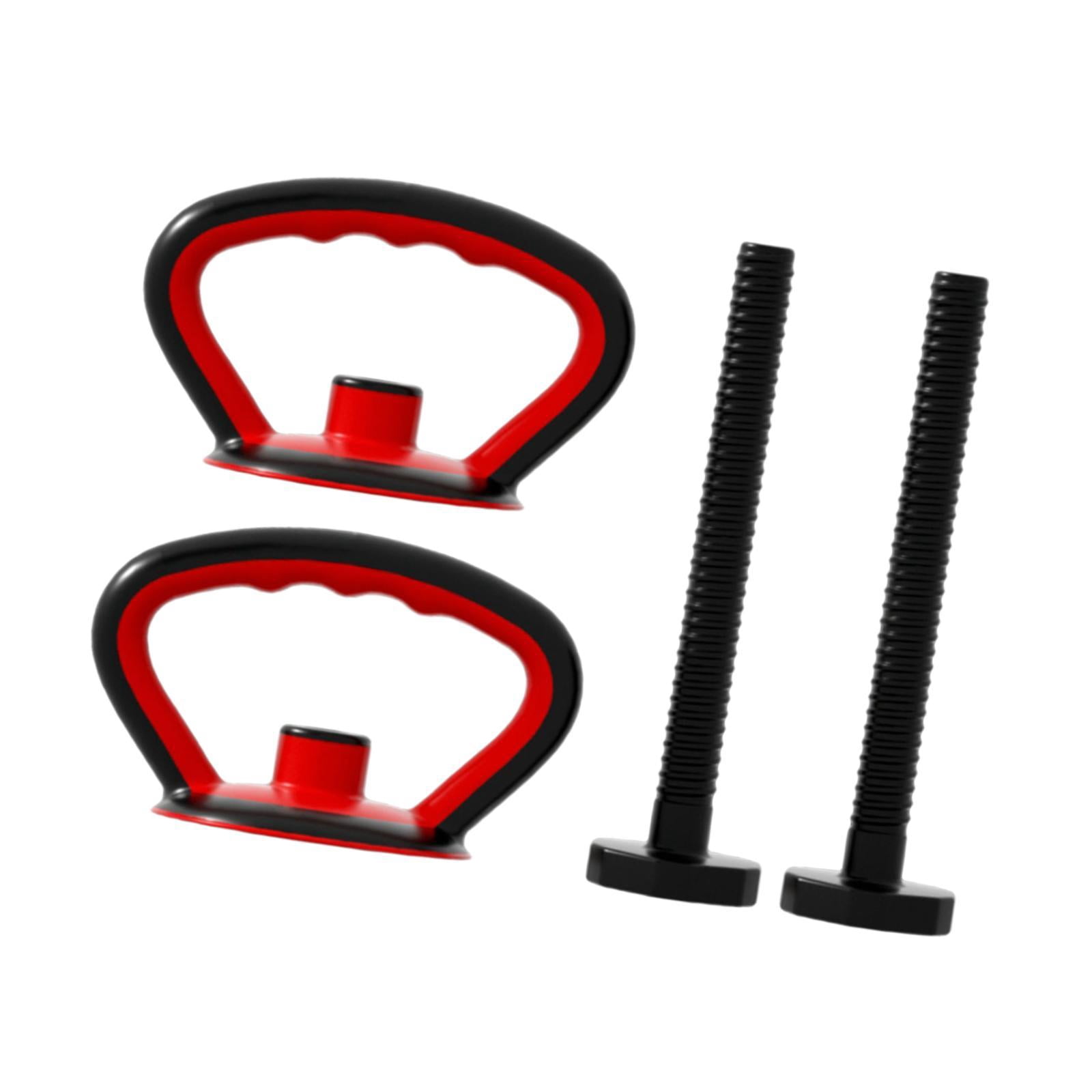 koolsoo Kettlebell Handle Equipment Kettle Bell Grip for Workout Fitness Competition red 2 handle 2 rod