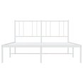 thumbnail image 5 of vidaXL Metal Bed Frame with Headboard White 150x200 cm King Size, 5 of 5