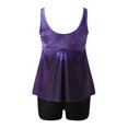 thumbnail image 4 of Women Swimsuits For Women Two Piece Bathing Suits Floral Print Tank Top With Boyshorts Tummy Control Swimming Suits, 4 of 5