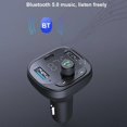thumbnail image 3 of compatible LOHEE S-21 Bluetooth Car Charger Adapter FM Transmitter QC3.0 USB Fast Charging Car Charger_Perfect Gift, 3 of 5