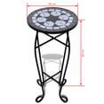 thumbnail image 3 of Table d'Appoint Mosaïque Table à Plantes Noir Blanc, 3 of 3