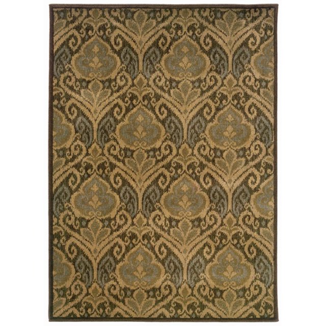 Oriental Weavers Casablanca 1'10" x 3'3" Machine Woven Rug in Green