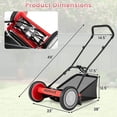 thumbnail image 3 of Ironmax Tondeuse Poussée de 16 Pouces avec 5 Lames, Récupérateur d'Herbe Amovible de 6,9 Gallons pour Jardin, Rouge, 3 of 9