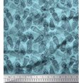 thumbnail image 1 of Soimoi Viscose Chiffon Fabric Jellyfish Ocean Decor Fabric Printed Yard 42 Inch Wide, 1 of 2