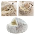 thumbnail image 3 of Esquirla Lit pour Animal Coussin pour Chien Chat à Capuche Autochauffant Café 50 cm, 3 of 8