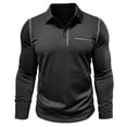 thumbnail image 3 of FAIWAD Men's Long Sleeve Shirts Casual Button Down Basic Golf Pullover Tops Lightweight Work Athletic T-Shirt, 3 of 9