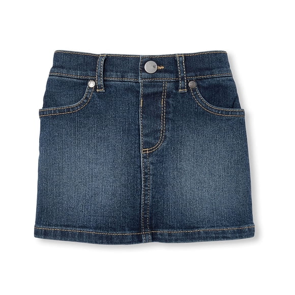The Children's Place Baby Girls' Toddler Denim Mini Skirt, China Blue 7068, 5T