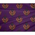 thumbnail image 4 of oneOone Polyester Lycra Fabric Leaves & Floral Block Print Fabric BTY 56 Inch Wide, 4 of 4