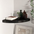 thumbnail image 1 of vidaXL Floating Corner Shelf Black 35x35x3.8 cm MDF, 1 of 5