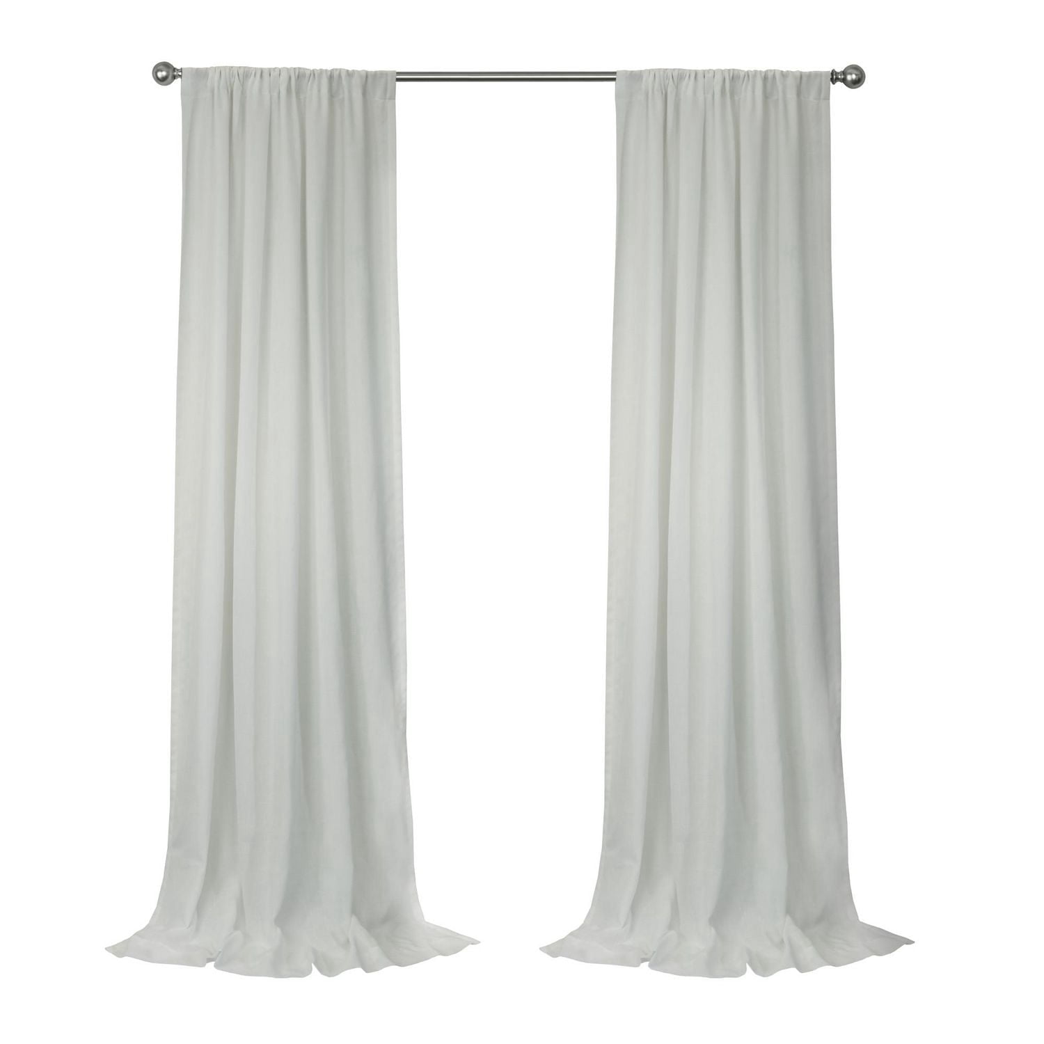 Loft Living Surrey filtrant la lumière Double Tetiere panneau de rideau 52 x 84 in Blanc