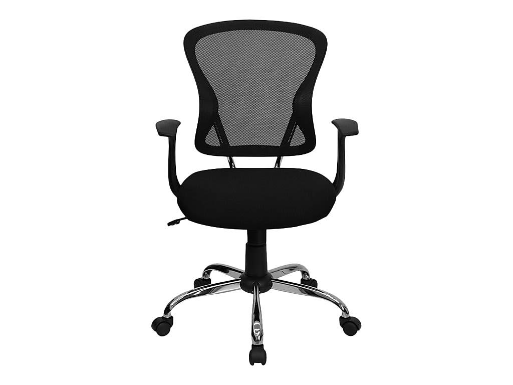 Scranton & Co Chaise de Bureau en Maille à Dossier Mi-Haut, Noire