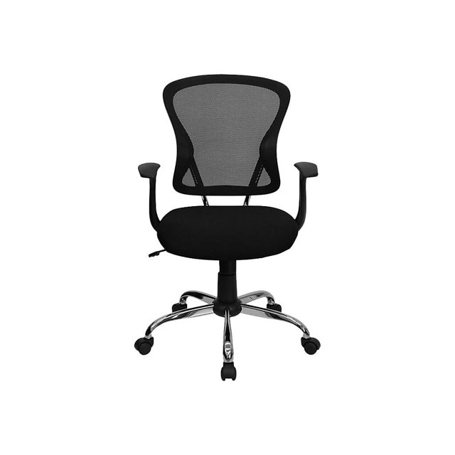 Scranton & Co Chaise de Bureau en Maille à Dossier Mi-Haut, Noire