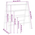 thumbnail image 4 of vidaXL Double Towel Ladder with 4 Rungs 90x50x100 cm Bamboo, 4 of 5