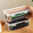 thumbnail image 1 of zanvin Plastic Pencil Case, Translucent Clear, 1 Count, 1 of 6