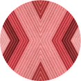 thumbnail image 1 of Ahgly Company Tapis Rond Lavable en Machine Intérieur Transitionnel Rouge, 3 Pieds Rond, 1 of 7