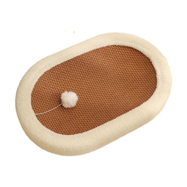 Milaget Cat Scratcher Bed Non Slip Cat Scratching Pad for Grinding Claws Cats Kitten White