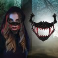thumbnail image 2 of Halloween Dance Performance Two Half Face Bleeding Tiger Yasha Tengu Human Wolf, 2 of 4