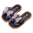 thumbnail image 2 of JDQJBZ Girl's Slippers Sparkly Butterfly Slide Sandals Soft Sole Beach Flip Flops Summer Kids, 2 of 3