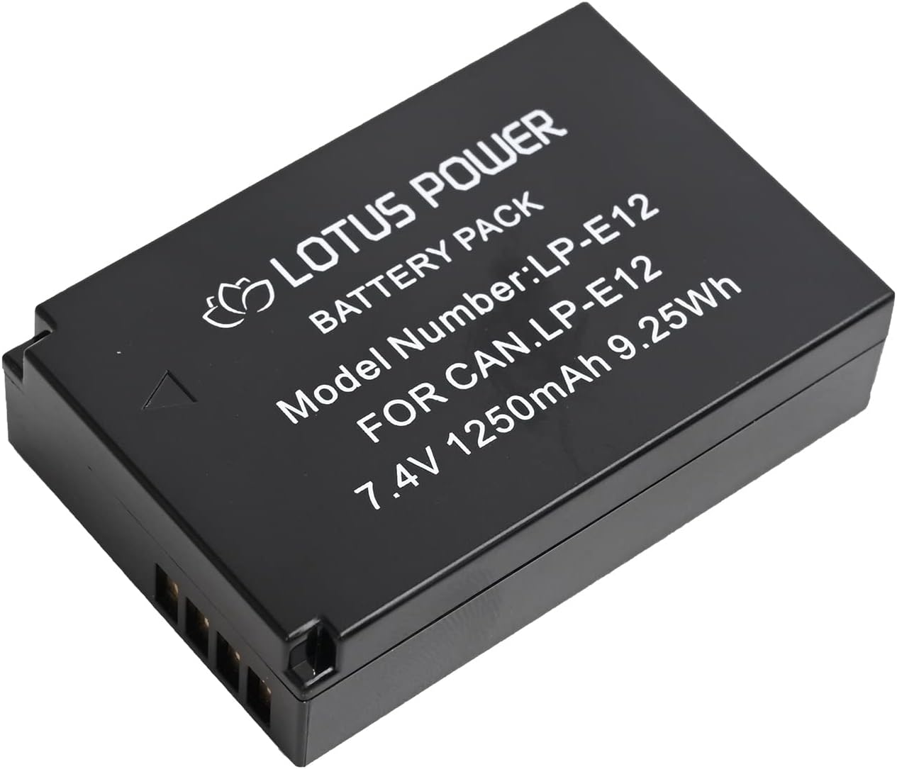 LPE12 Batteries Replacement 7.4V, 1250mAh LP-E12 Battery Suitable for Canon EOS M10 / EOS M50 / EOS M200 /