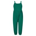 thumbnail image 1 of Girls Overall Sleeveless Rompers for Girls Spaghetti Strap Overalls with Side Pockets Kids Clothes Girls Size 2T, 1 of 4