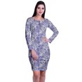 thumbnail image 2 of Moomaya Womens Full Sleeve Printed Midi Length Printed Bodycon Dress, 2 of 6