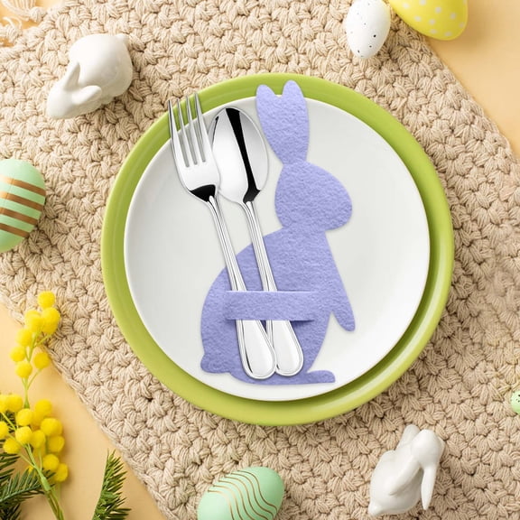 Easter Bunny Cutlery Set 4 Easter Bunny Cutlery Set Happy Easter Decoration