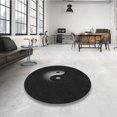 thumbnail image 4 of Ahgly Company Tapis de Zone Ronds d'Intérieur Lavables à la Machine, Transitionnels, Noir Nuit, 4 Pieds Rond, 4 of 7