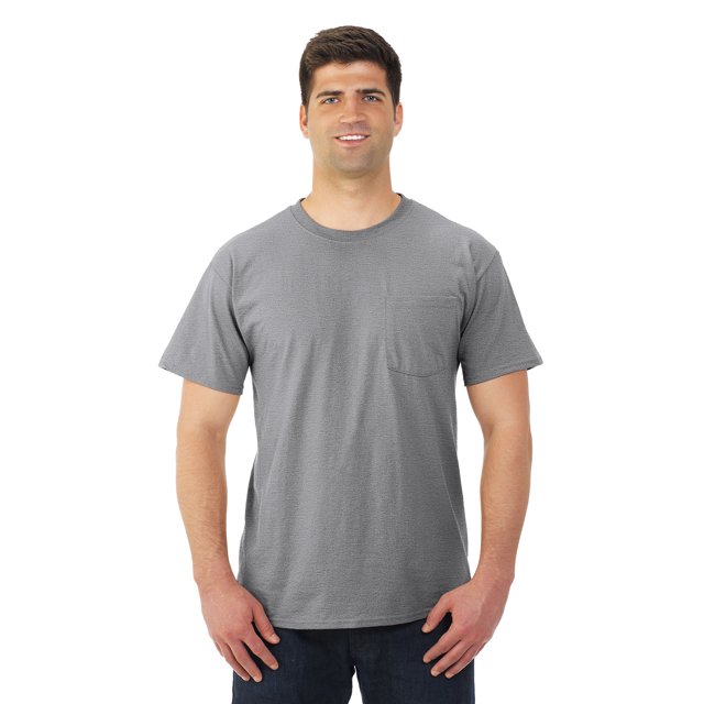 Jerzees T-Shirt Ras du Cou à Manches Courtes avec Poche pour Hommes DRI-POWER Active, 3X