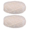 thumbnail image 1 of Unique Bargains 2 Pelotes Fil Velours Fil Chenille 87,49 Verges Polyester Fil Doux pour Couverture 2 Pcs Perle, 1 of 7