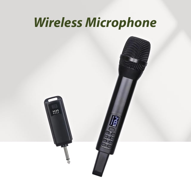Microphone Wireless Microphone System with Handheld Mic Professional Dynamic Microphones for Home Cinemas Karaoke Speech Wedding Party Singing Plug and Play Rechargeable